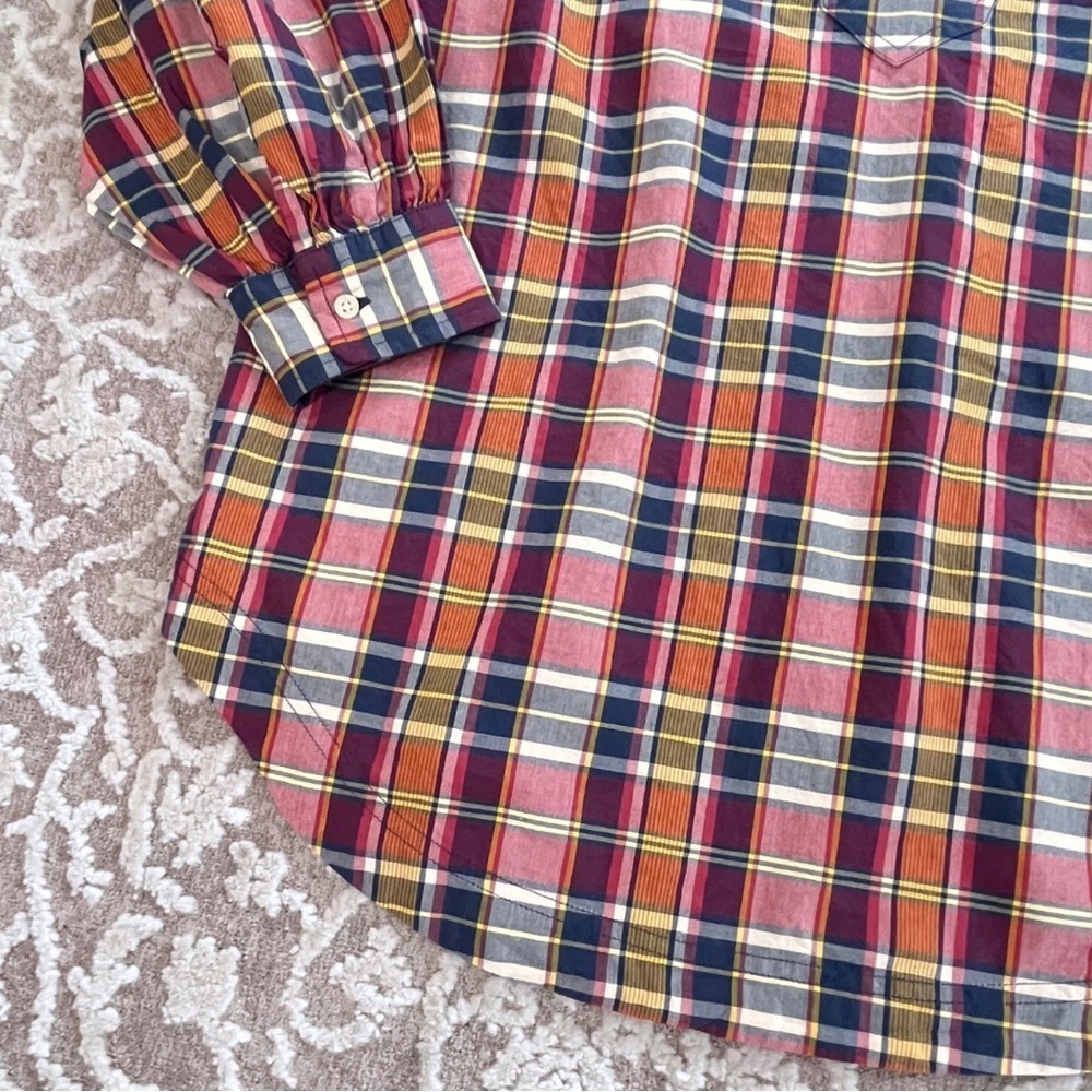 Lauren Ralph Lauren Tie Neck Plaid Blouse - Picture 8 of 16